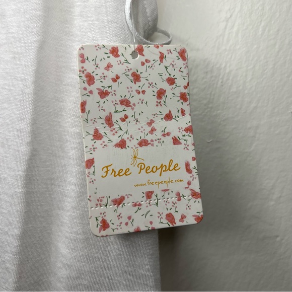 NWT NEW Free People Size Small We The Free Solid Cruz Cape Tank Top Tee White - Picture 7 of 7